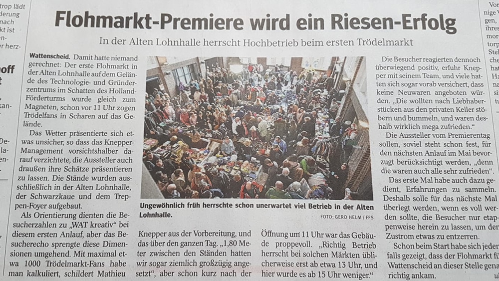 Knepper Management - Flohmarkt-Premiere wird ein Reisen-Erfolg