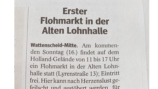 Knepper Management - Presse - WAZ - Erster Flohmarkt in der Alten Lohnhalle