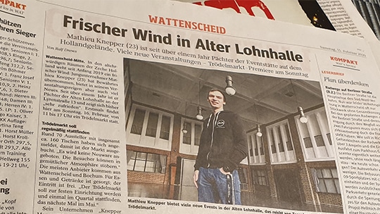 Knepper Management - Presse- WAZ - Frischer Wind in der Alten Lohnhalle