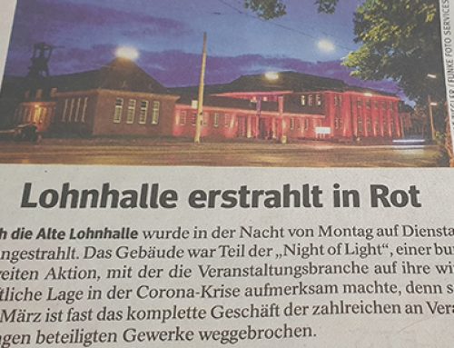 WAZ – Lohnhalle erstrahlt in Rot