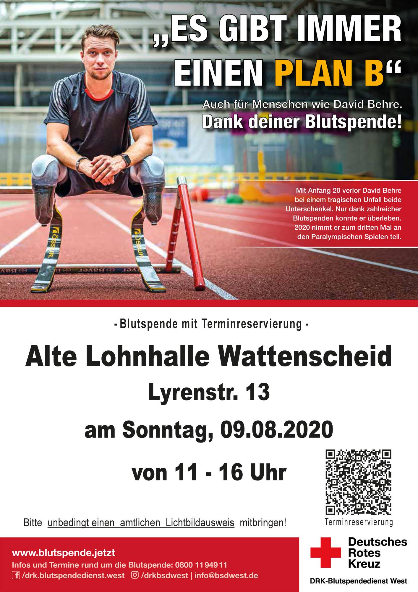Knepper Management - Alte Lohnhalle Wattenscheid - Blutspende Termin Augst 20
