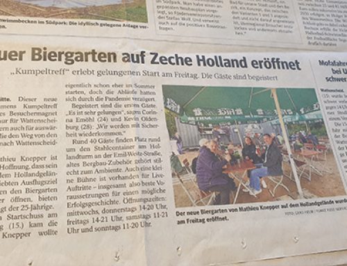 WAZ – Neuer Biergarten auf Zeche Holland eröffnet