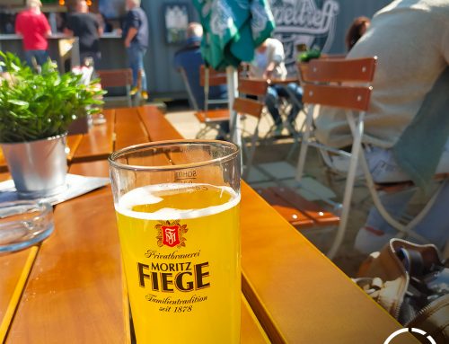 Eiskaltes Bier und leckeres Essen!