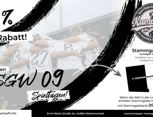 Stammgästen ab sofort exklusiv 09 % Rabatt an Heimspieltagen!